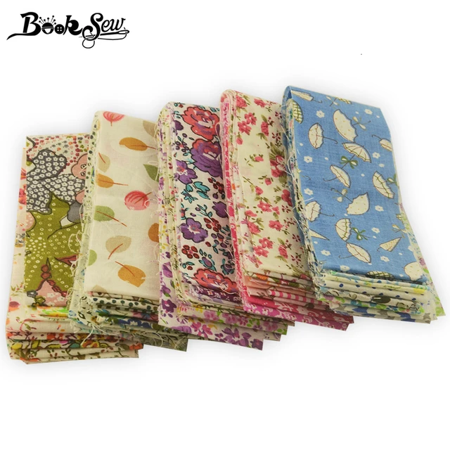 Booksew 5X50Cm Zselés Tekercs Csíkok Pamutszövet Nyomtatott Virágok 6-9 Db/Tétel Telas Diy Patchwork Kendő Foltok Varróanyag - Image 4