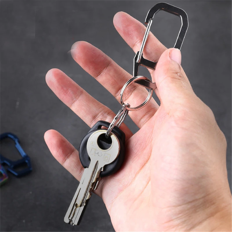 EDC брелок из титанового сплава, альпинистская пряжка, зажим, крюк, портативный, для прогулок, пряжка, аксессуары для кемпинга, мульти инструменты