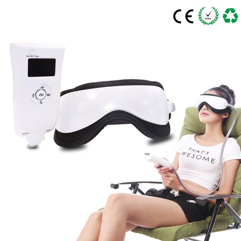 

Beurha Electric DC Vibration Eye Massager Machine Music Magnetic Air Pressure Infrared Heating Massage Glasses Eyes Care Device