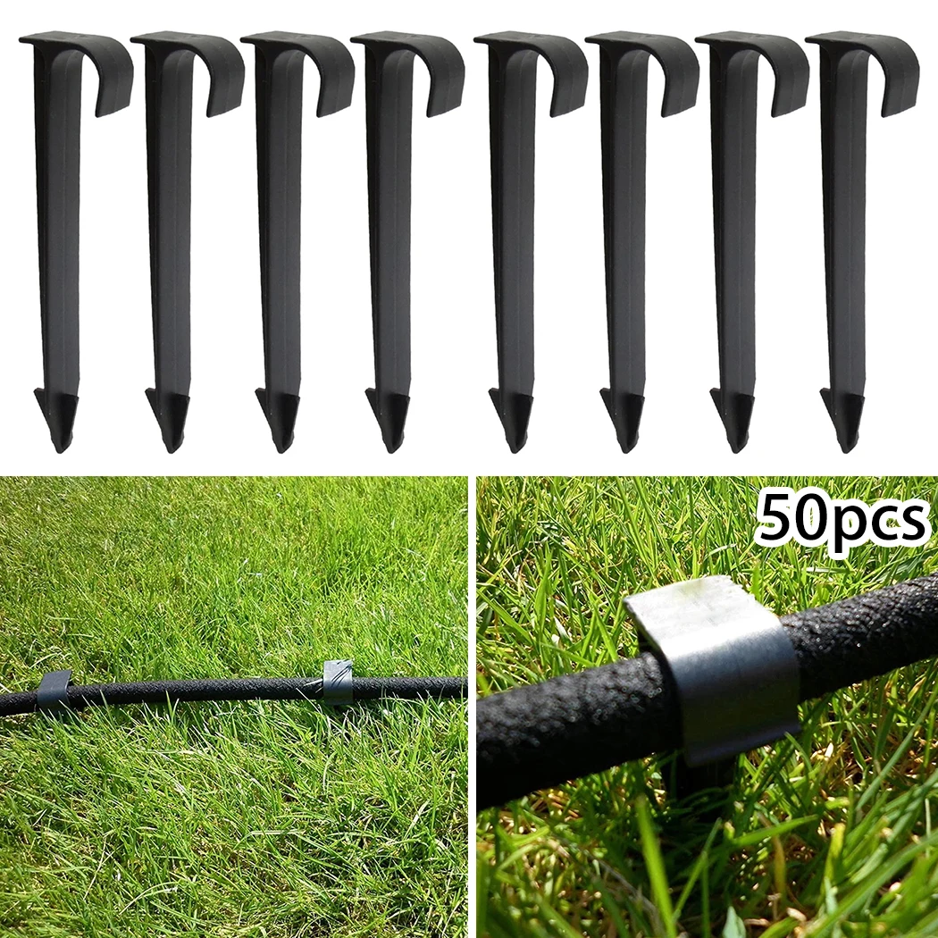 watering kit 50pcsDN16 C-Type Ground Stake For PE Pipe Drip Irrigation Hose Tube Holder  Pipe Ground Stakes Irrigation Tube Holder Spike Pegs gravity drip irrigation kit