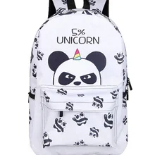 17 дюймов панда рюкзак для девочек-подростков ноутбук Mochila Feminina Unicorn студенческий школьный рюкзак женские дорожные сумки