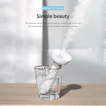 

EAS-Creative Adjustable Height USB Humidifier Portable Ultrasonic Mist Maker Aroma Diffuser for Home Office Air Humidifiers Whit