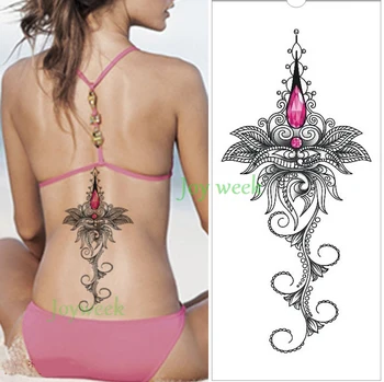 

Waterproof Temporary Tattoo Sticker Diamond Crystal Sexy Fake Tatoo Large Size Flash Tatto on Breast Chest Waist for Women Girl