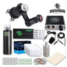 Набор для начинающих татуировок, экстремальная роторная машина, источник питания, осьминог, черные чернила