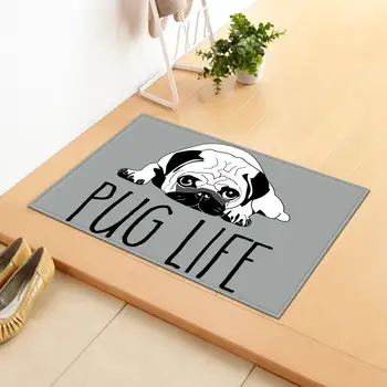 

Cartoon Pug Dog Carpet Indoor Entrance Doormat Floor Carpet Anti-slip Absorbe Kitchen Rugs Bathroom Mat for Home Decorative