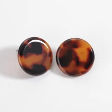 Акриловые геометрические круглые серьги-гвоздики для женщин, маленькие серьги в виде черепахи ручной работы, милые Винтажные Ювелирные изделия для девушек, подходят ко всему, подарки