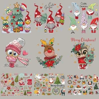 Buy Small Size Christmas Patch Heat Transfer Tops Appliqued Vinyl Iron On Patches Heat Print For Shirt Socks Hat Stickers Online
