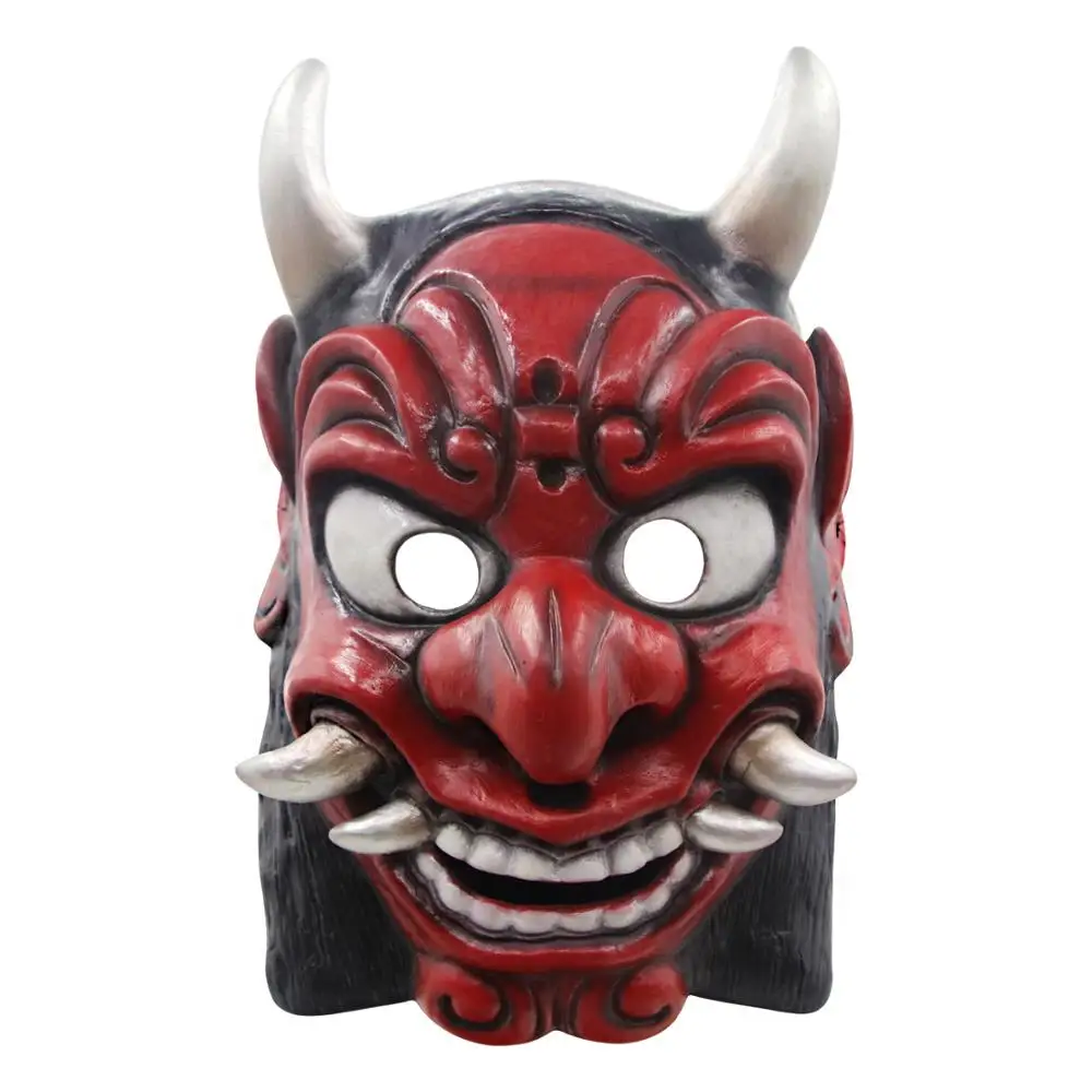 Molezu сглаза дьявол демон резиновая маска новинка Hannya Oni дом с привидениями костюм