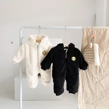 MILANCEL – vêtements d'hiver pour bébés, barboteuse à capuche avec doublure en fourrure, pour filles et garçons, 2021 
