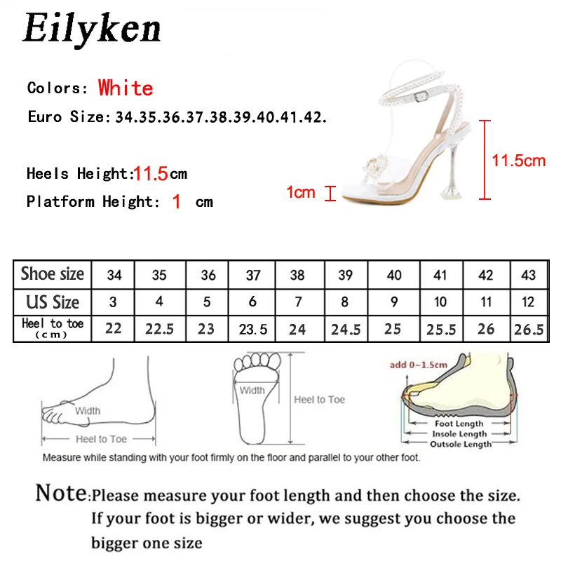 Women High Heels Sandals Summer Perspex Crystal Square Toe Pearls String Bowknot Party Wedding