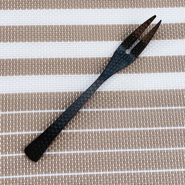 Full Hammered Black Tableware 304 Stainless Steel Luxury Cutlery Set Steak Knife Teaspoons Forks for Home Kitchen Utensils Fruit Fork