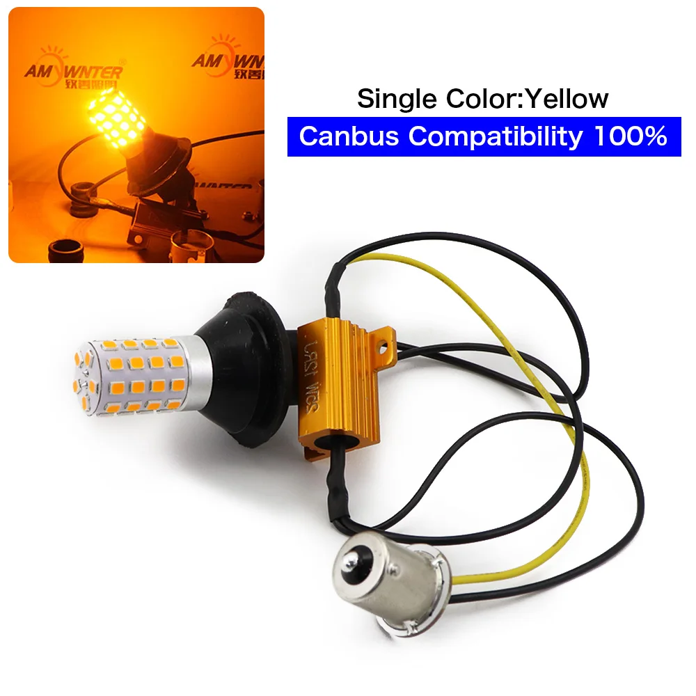 ��� �÷� 7440 Canbus Smd 54LED, T20 W21w Wy21w �ְ� �����, ���� ���õ� ��� Drl LED �ܺ�