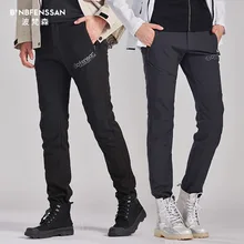 Новинка, Зимние флисовые походные брюки, водонепроницаемые брюки для мужчин и женщин, походные брюки для кемпинга, лыжного спорта, уличные брюки для мужчин, 1828AB