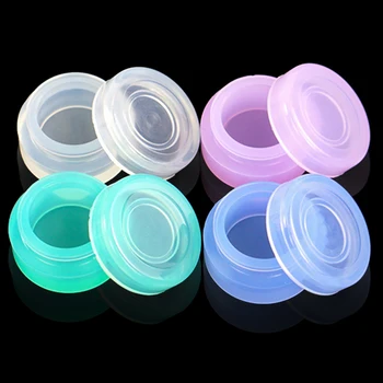 

5pcs 5ml Silicone Storage Box with Lid Mini Transparent Storage Containers Wax Oil Ointment Storage Supplies