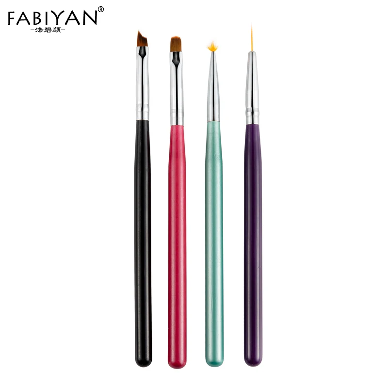 

Nail Art Brush Painting Drawing Fan Line Flower French Gradient Round Angle Pen Design Tips Manicure Tools UV Gel Polish Acrylic