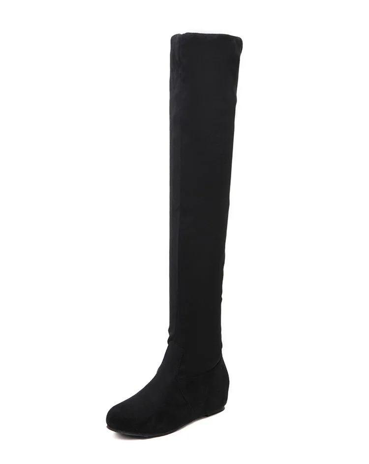 34-42; женские высокие сапоги; осенне-зимние сапоги на подъеме; облегающие эластичные сапоги выше колена; зимние женские сапоги; женская обувь