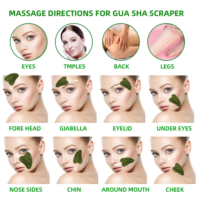 Natural Jade Roller Face Massager Real Stone Gouache Scraper For Face Yoni Eggs Kegel Exerciser Facial Massagers Crystal Roller