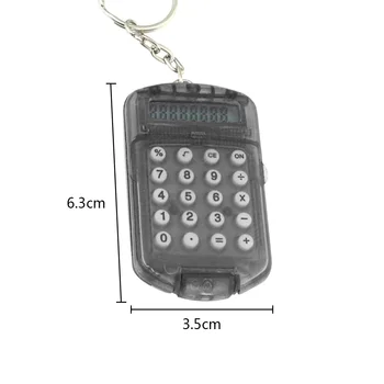 

Portable Mini Calculator Pocket Calculator Electronic Calculator Keychain 8 Digits Display Office School Stationery Random Color
