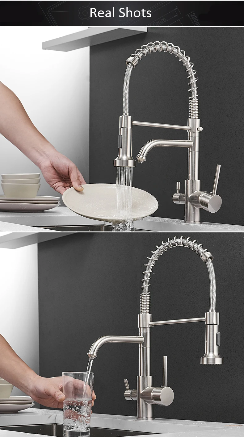 Kitchen Filtered Faucet Water Tap Purifier Faucet Dual Sprayer Tap