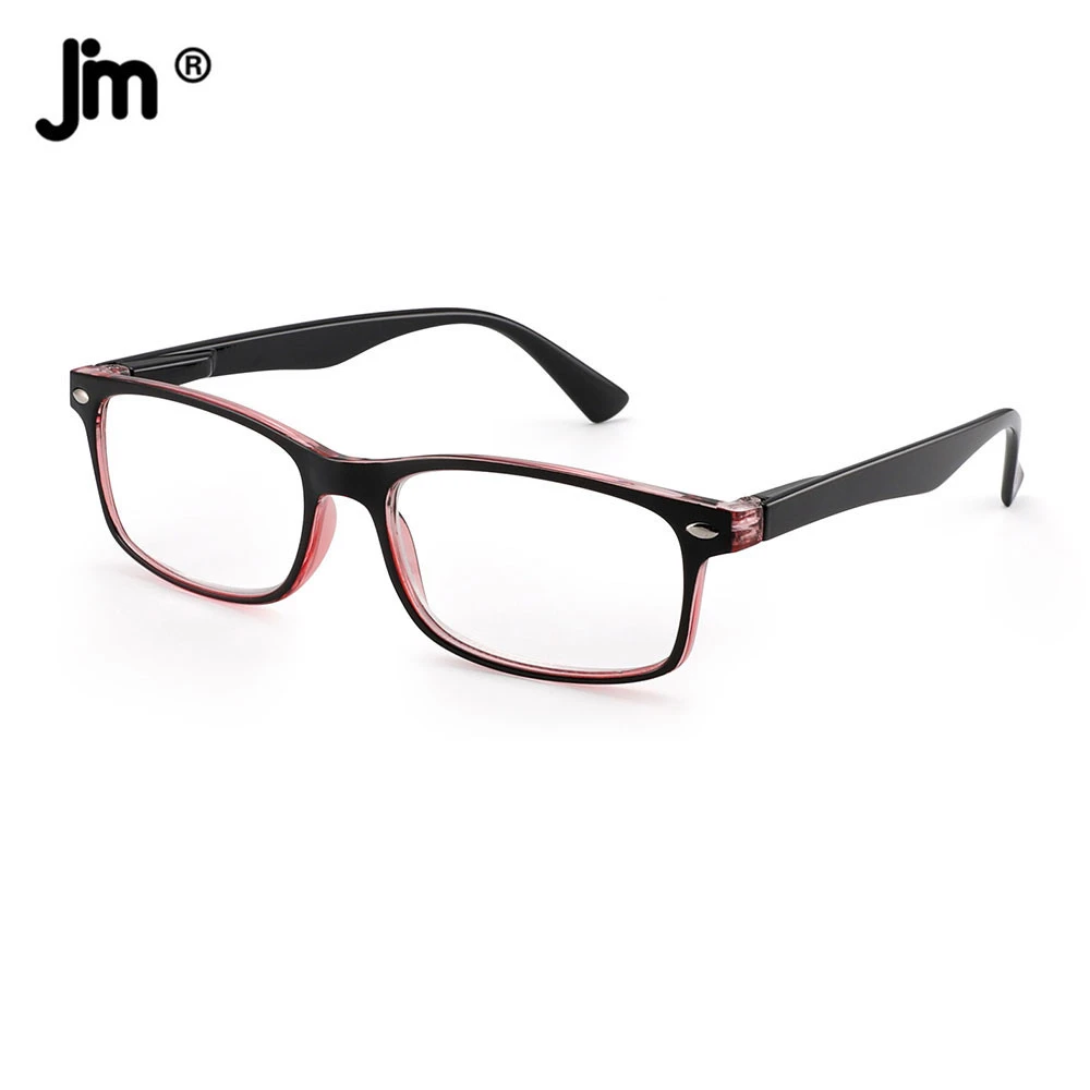 JM Spring Hinge Vintage Square Reading Glasses Women Men Magnifier
