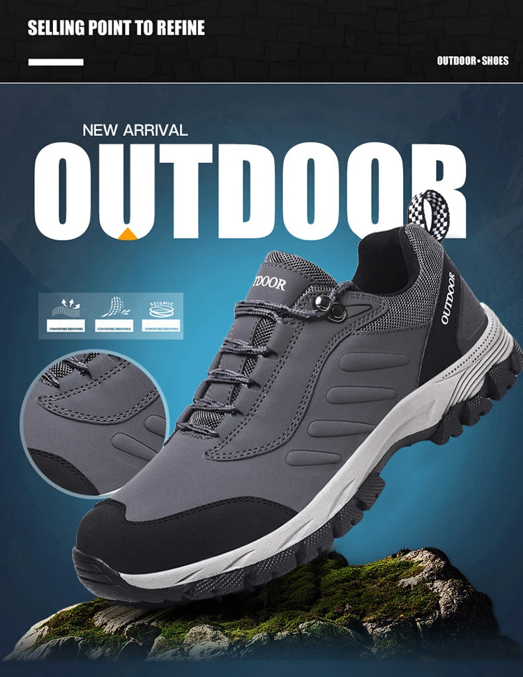 Мужская Уличная походная обувь большого размера 48, горный треккинг, мужская спортивная обувь для ходьбы, удобная обувь для бега