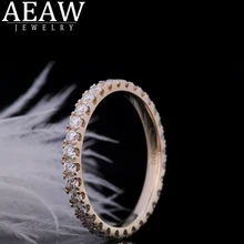Круглый бриллиант AEAW из белого золота с муассанитом диаметром 10