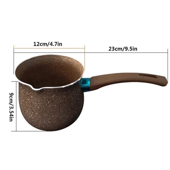 

Mini Milk Pan with Pour Spout,Nonstick Alloy Aluminum Butter Warmer with Heat-Resistant Bakelite Handle SaucePans(Depth:9cm)