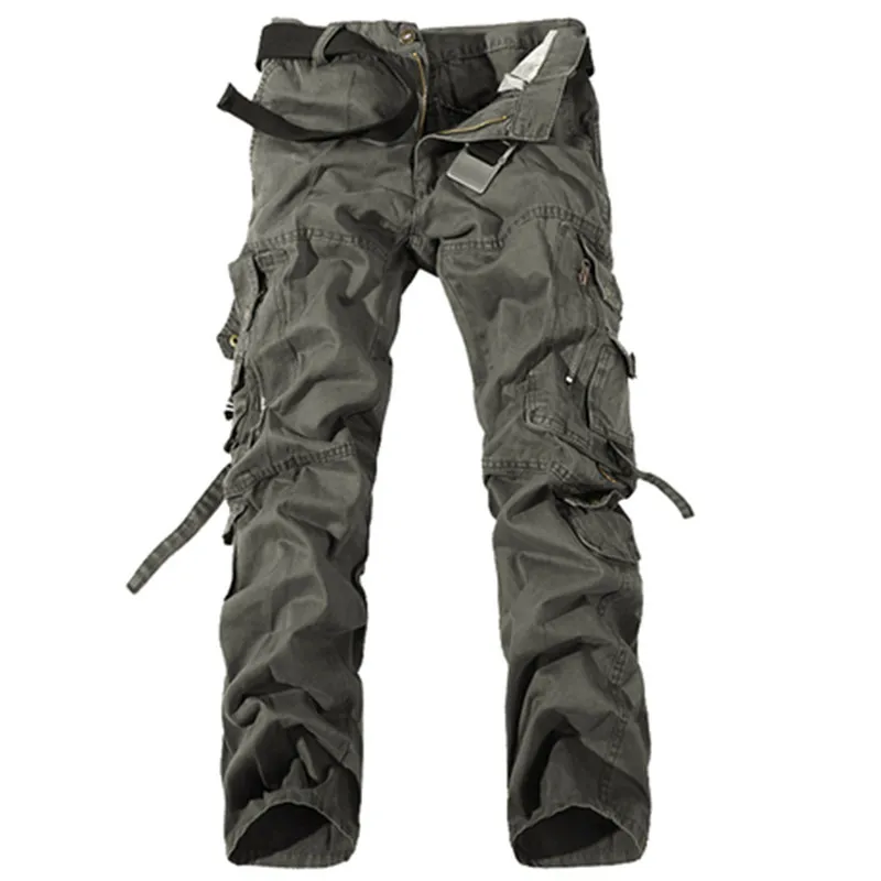 Online Neue 2019 Männer Cargo Hosen armee grün große taschen dekoration mens Casual waschen hose männlichen herbst armee hosen plus größe 40