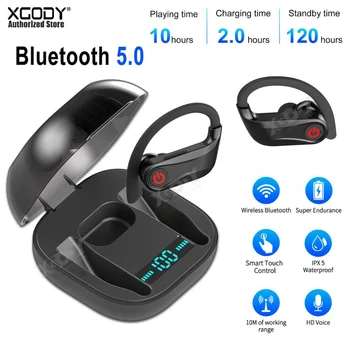 

Q62 Wireless Earphones Mini TWS Bluetooth 5.0 Stereo Earphones Sport Ear-Hook Headset With Charging Case IPX5 Waterproof