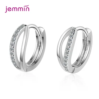 

Cute 925 Sterling Silver Round CZ Circle Small Loop Huggies Hoop Earrings for Women Girls Ear Piercing Jewelry