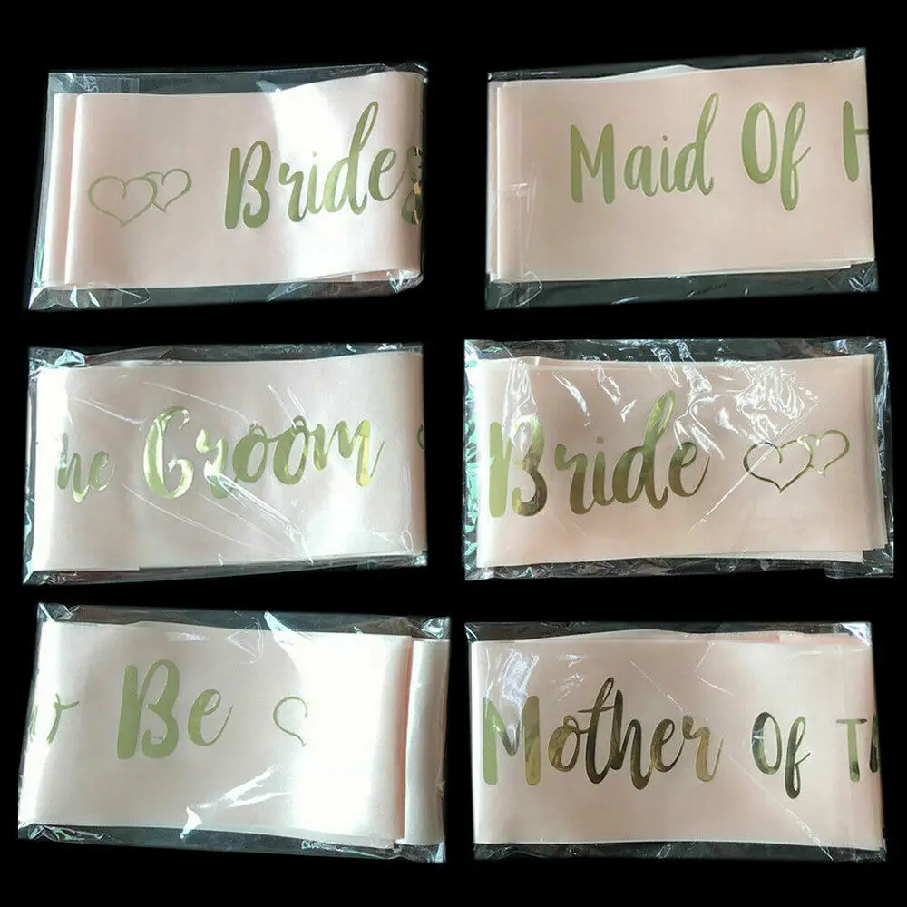 Girls Night Out Sash Birthday Party Divorce Wedding Bride to Be Black /& Pink NEW