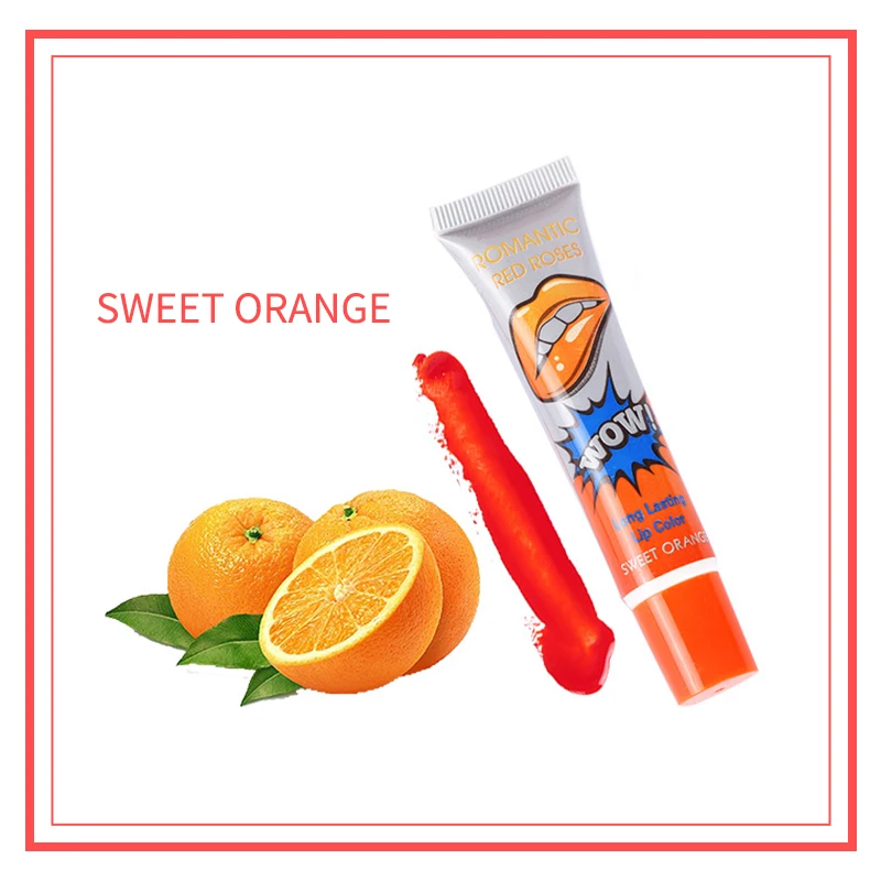 Горячий стиль Горячая Южнокорейская версия туба слеза блеск для губ Стойкий цвет не отваливается слеза тянет блеск для губ - Цвет: Sweet Orange