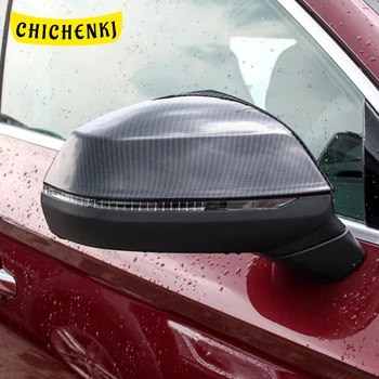 

Car Accessories Side Rearview Mirror Protector Cover Trim Frame Sticker Chrome ABS Carbon Decor for Audi Q5 FY 2017-2020