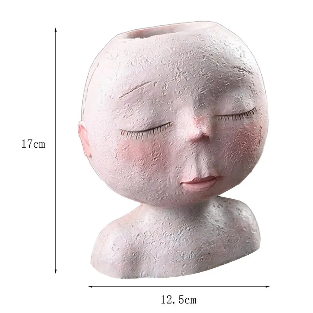 Face Succulent Planter Vase Small Face Planter Head Face Vase Home Decoration Succulent Cactus Indoor Plant Pot Flowerpot