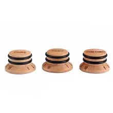 

Vintage 3Pcs Control for Electric Guitar Wooden Tone Volume Knob Tone Knob Set Bass Parts Musical Instruments