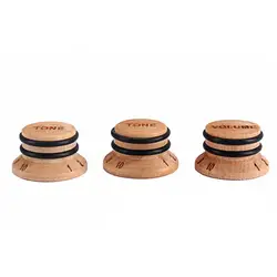 Vintage 3Pcs Control for Electric Guitar Wooden Tone Volume Knob Tone Knob Set Bass Parts Musical Instruments