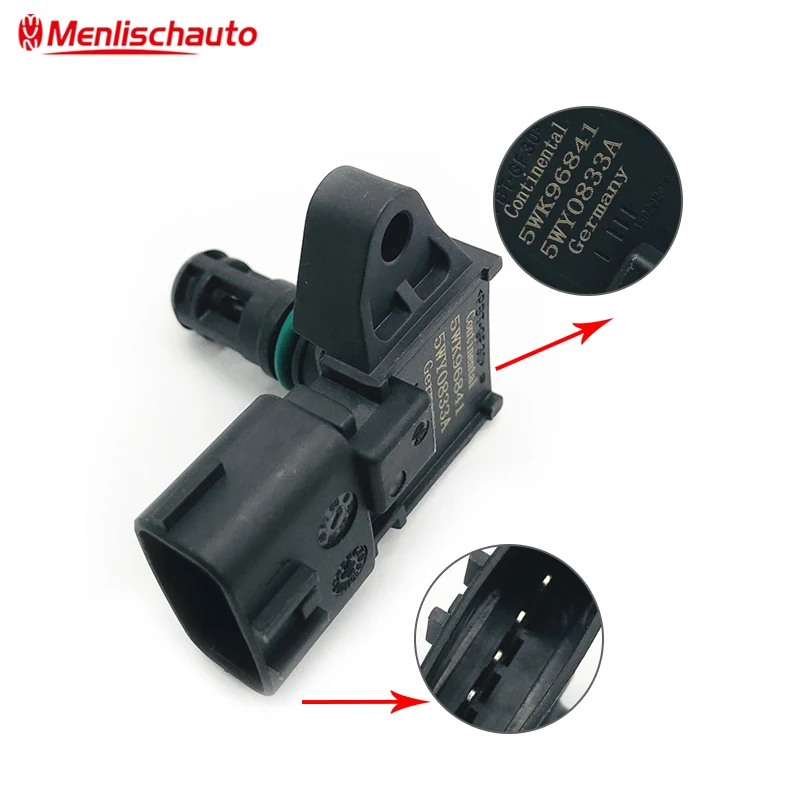 

4Bar Manifold Intake Air Pressure sensor MAP Sensor 80018383 5WK96841 2045431 5WY2833A For 405 Kia Pride Citroen