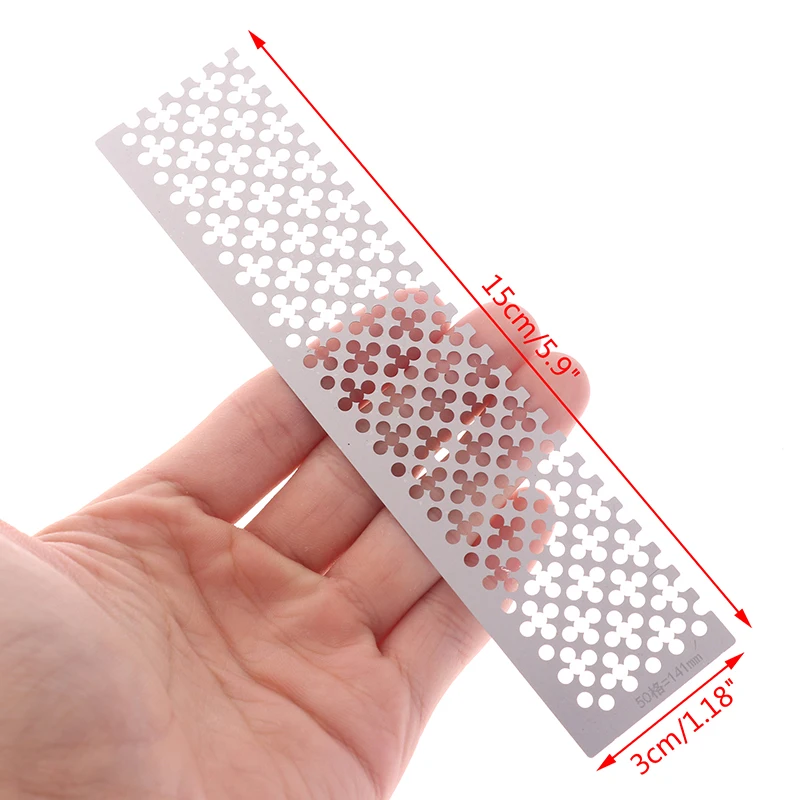 Drawing Ruler DIY Diamond Painting Ruler Embroidery 5D Diamond Square Drill Steel Ruler Dotting Rhinestone Point Drilling Tools