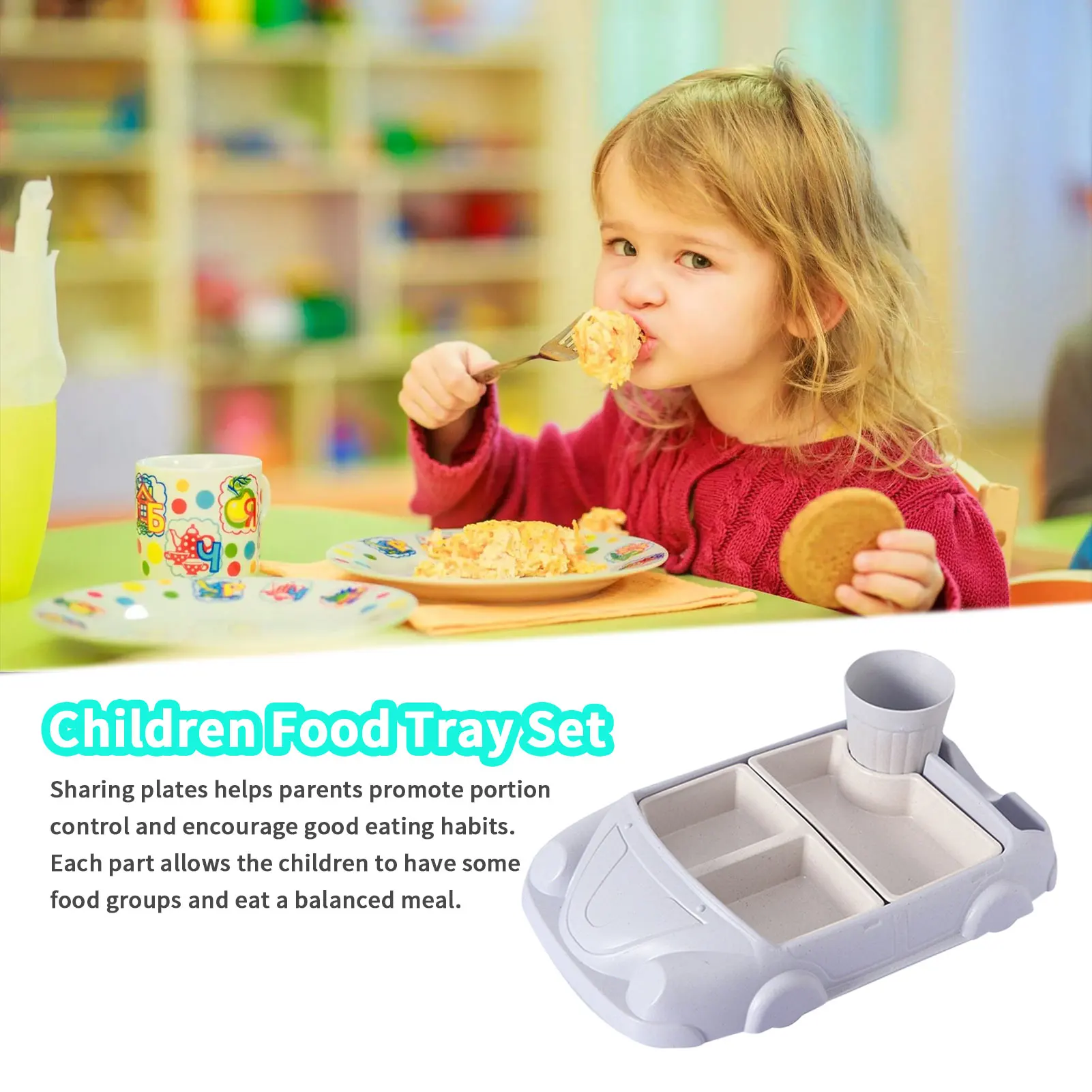 Dining & Serving Rainbow Shaped Plate Weaning Feeding Kids Bamboo