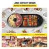 VEVOR 2 in 1 Electric BBQ Pan Grill Hot Pot Portable Smokeless Durable Material Fast Even Heated for Shellfish Vegetables Home 2