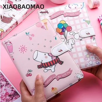 

A5 Cute Girl Coloring Notebook Portable Illustration Weekly Planner 2020 Notepad Creative Travelers Journal Diary Notebook