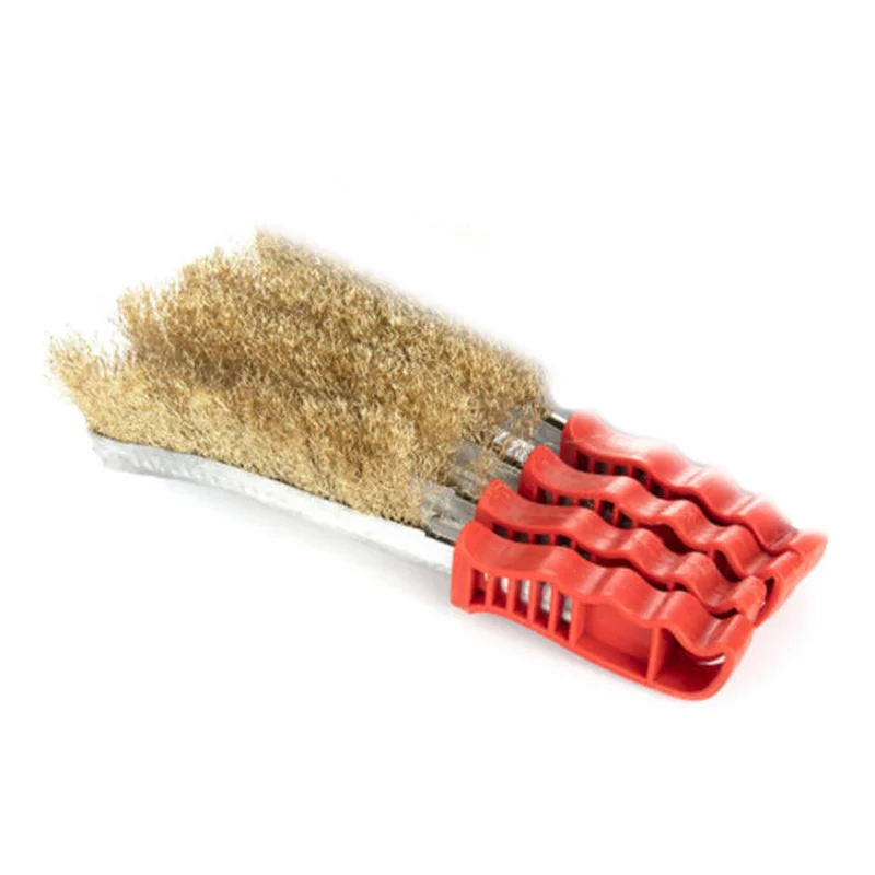 4 Pack Handheld Wire Brush Ergonomically Designed Rust Removal Remover Cleaning Hand Brushes Cleaner