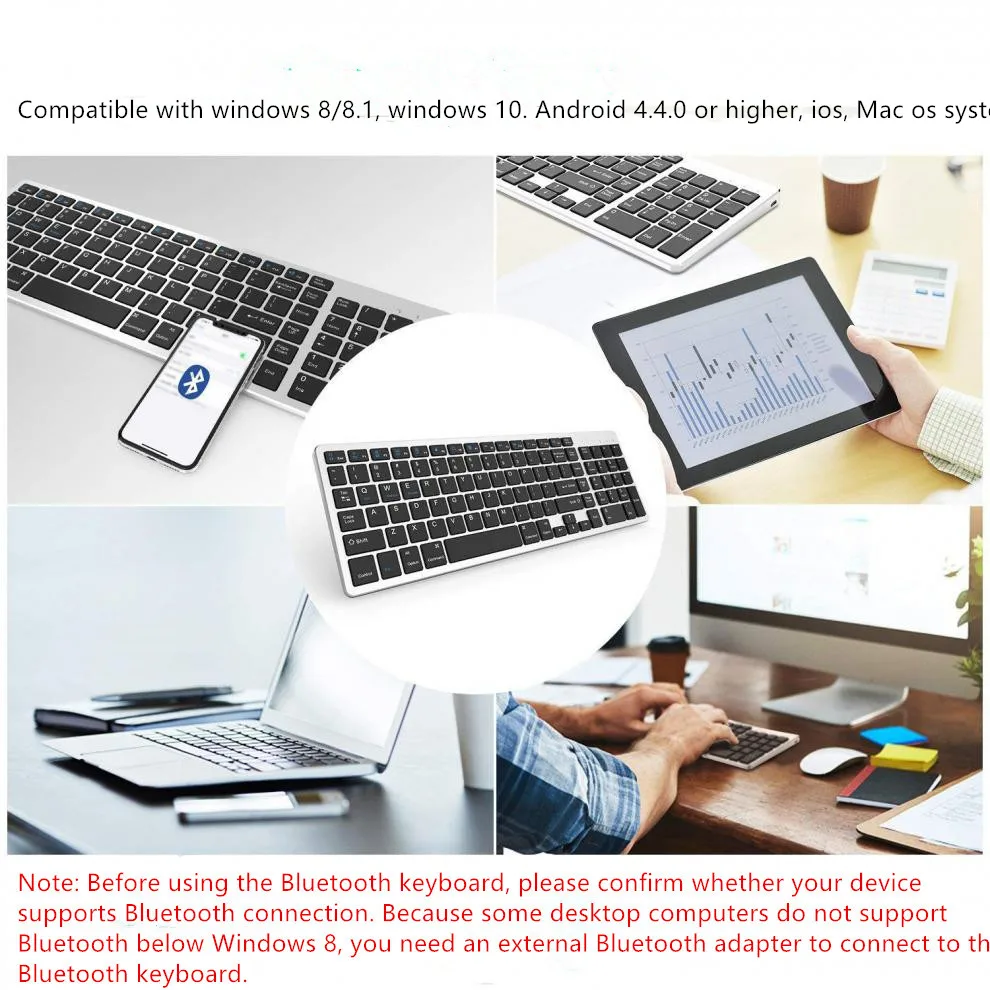 Беспроводная Bluetooth Клавиатура Для iMac Pro полноразмерная клавиатура для Macbook Air Bluetooth клавиатура для ipad Pro