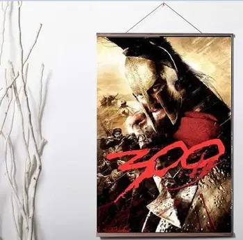 

The 300 Spartan Warriors Movie Art Canvas print poster painting with solid wood