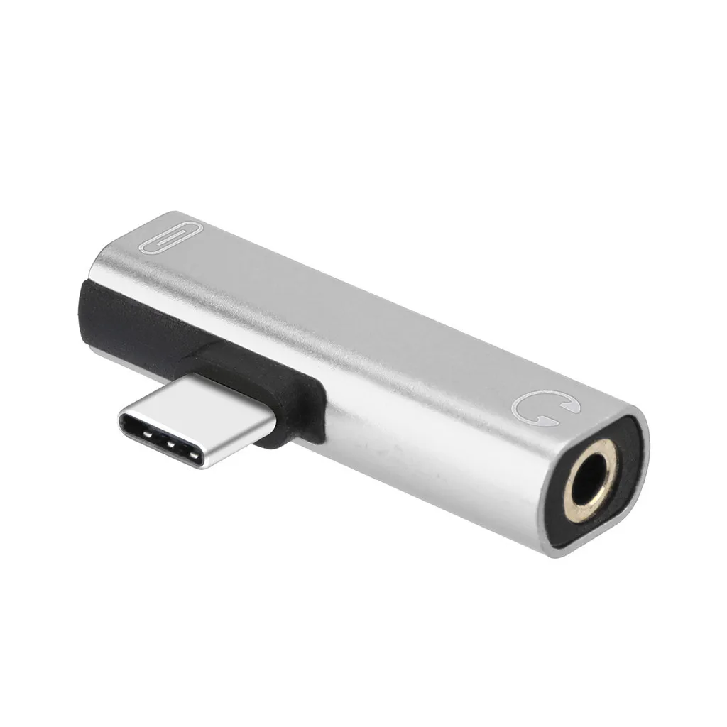 2 In 1 USB Type C 3.5mm Aux Audio Cable Headphone Adapter For Xiaomi Huawei Samsung Galaxy S10 S10+ USBC Adaptateur Charging