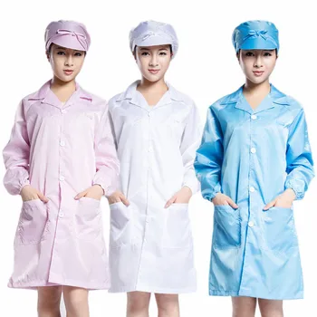 

Protective Suit Antistatic Clothes Factory Work Suit Dust-proof Workwear Clean Room Protective Suit Blue White