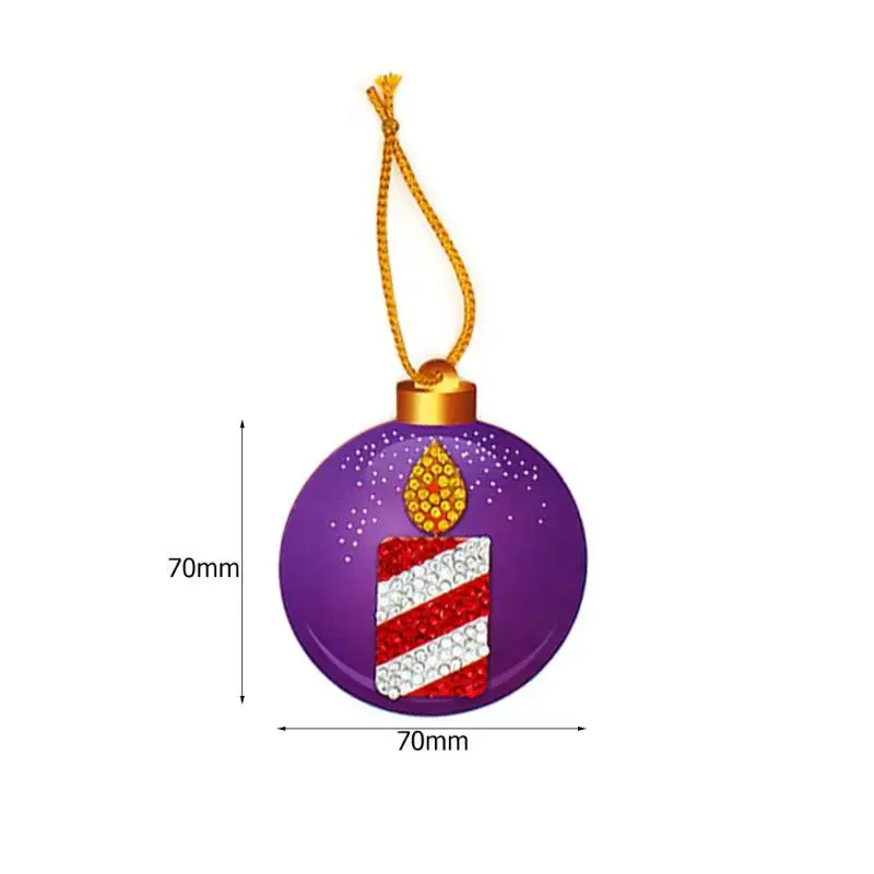 10 шт. 5d Сделай Сам, бриллиантовый рисунок Рождество дерево Подвеска Рождественская Алмазная вышивка рождественские украшения для подарков для дома GS03