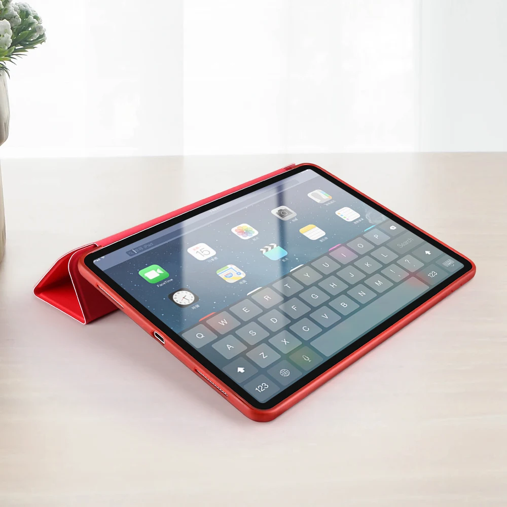 Тонкий смарт-чехол для iPad Pro11 трехслойная подставка из искусственной кожи+ ТПУ Мягкая задняя крышка с автоматическим выключением/пробуждением защитный чехол для iPad