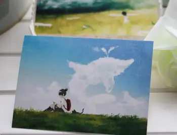 

Our Story Japanese Hand-Painted Postcard Illustration Card Collection Art Lenticular Recycled Recordable 100*145mm2pcs