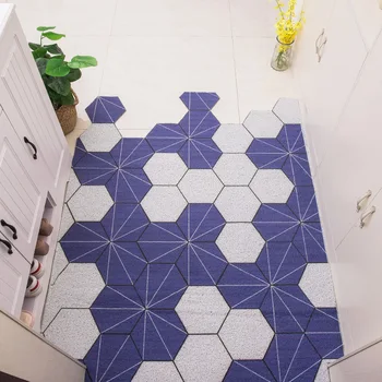 

Carpet Mat Custom Irregular Shape Rug Nordic Minimalist Anti-slip PVC Silk Loop Door Mat Door Mat washable Carpet Rug